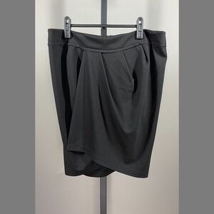 NEW Anthropologie Baraschi Skirt Womens 12 Black Faux Wrap boho vintage